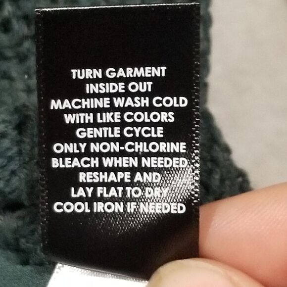 Torrid Sz 1 (1X) Sweater Cable Knit Green Sheer Under Layer Tie Split Back - Picture 7 of 12